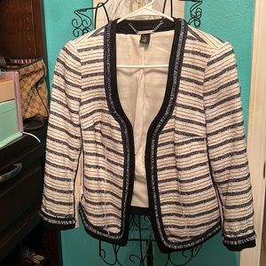 Navy blue and white WHBM jacket